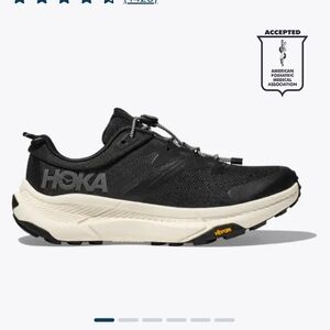 Hoka One One Black and Cream Athletic Shoes